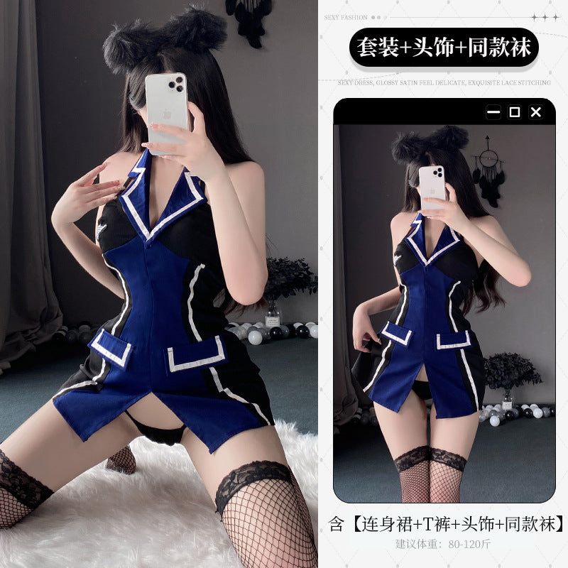 BT2687-性感內衣女性感女警角色扮演制服純欲誘惑床上火辣女睡衣