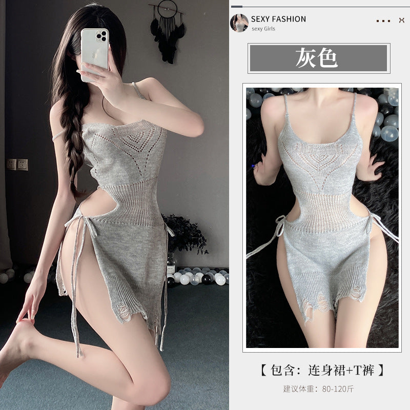 BS2849-性感內衣情趣內衣女睡衣純欲毛衣制服床上免脫套裝女睡衣睡裙