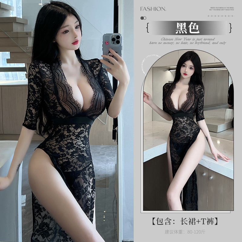 BS8203-性感內衣情趣內衣女睡衣性感免脫誘惑火辣激情旗袍角色扮演床上女睡衣裝